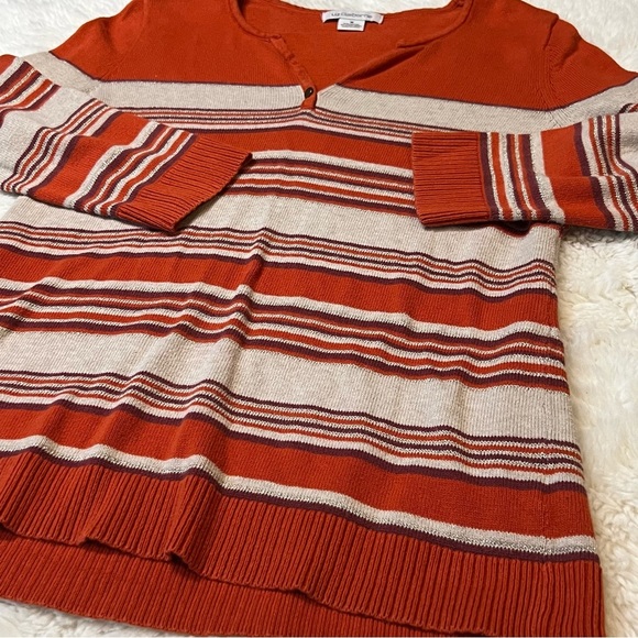 Liz Claiborne Fall Colorblock Striped Knit Top - Picture 3 of 9